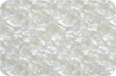 Badmat 60x40 cm - Antislip - Parelmoerglans - Wit - Schelp - Badmatten voor badkamer - Badkamermat - Douchemat - Badkamer mat