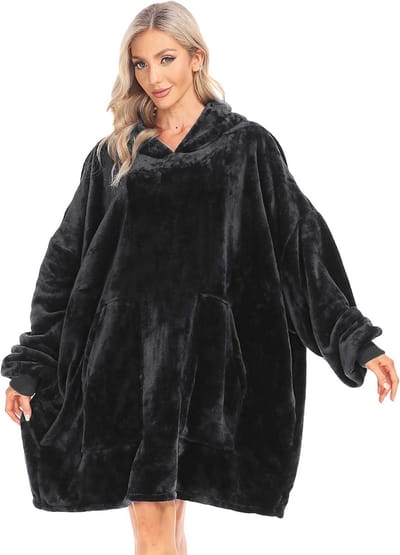 Oversized Hoodie Deken - Draagbare, Comfortabele Flanellen Sweater Deken voor Mannen en Vrouwen