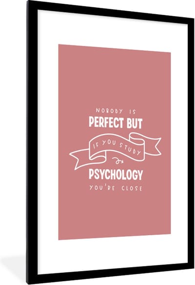 Fotolijst incl. Poster - Psychologie - Studenten - Onderwijs - Studeer - 60x90 cm - Posterlijst