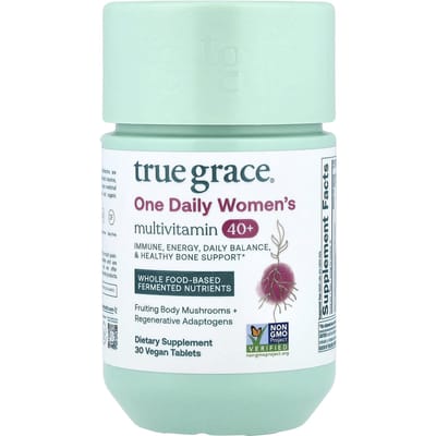 True Grace, One Daily Vrouwenmultivitamine 40+, Vegan, 30 Tabletten