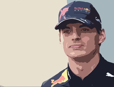 Max Verstappen Red Bull pet 2 - Poster - 40 x 50 cm