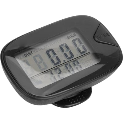 Wandelstappenteller Groot Digitaal Display Multifunctioneel Lichtgewicht Nauwkeurigheid Geheugen Stappenteller gray