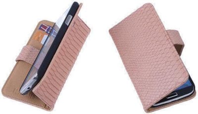 Best cases  " Slang " Pink Bookcase Cover Hoesje Galaxy S4 i9500"