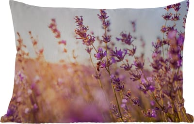 Buitenkussens - Tuin - Lavendel - Close-up - Zon - Bloemen - Paars - 50x30 cm