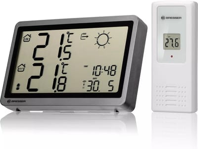 Bresser Weerstation - Meteo Temp HZ - Draadloos - Antraciet