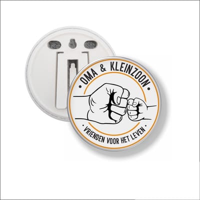 Button Met Clip 58 MM - Oma & Kleinzoon