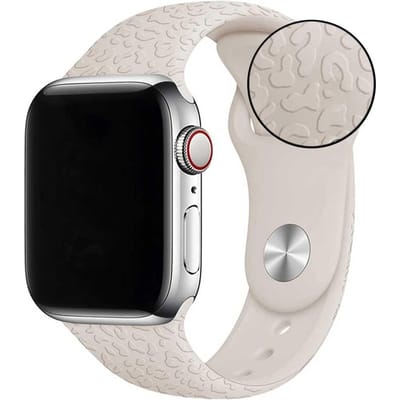 123watches print bandje - siliconen - luipaard sterrenlicht - 38 · 40 · 41 & 42 mm - Geschikt voor Apple Watch series 1/2/3/4/5/6/7/8/9/10/11/12/SE/SE2/SE3