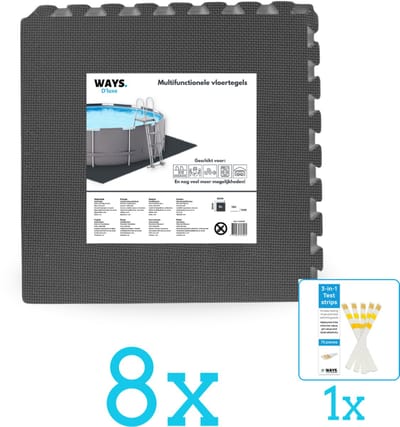 WAYS D’luxe - Zwembad Ondergrond - Vloertegels 50x50 cm - 8 Tegels - Volumebundel - Vloertegels - 8-delig