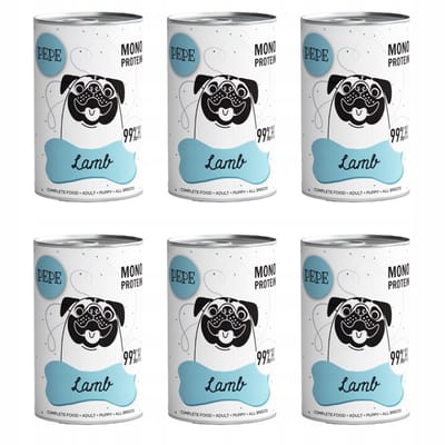 Paka Zwierzaka Pepe Serie - Hondenvoer - Lam - Monoproteïne - 6x400g