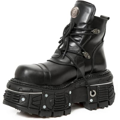 Dames Donkere Retro Heavy Metal Platform Tank Bottom Echte Leer Handgemaakt Punk Enkellaarsjes Meisje Motorlaarzen 45 gray