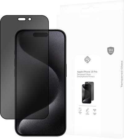 Cazy privacy Screenprotector geschikt voor iPhone 15 Pro - Screenprotector Anti Spy Gehard Glass