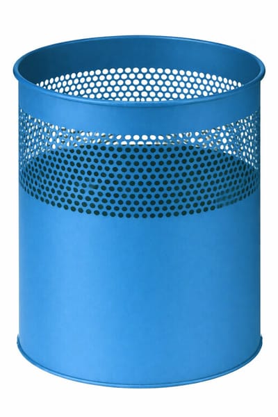 V-Part - Geperforeerde papierbak 30 liter - Blauw - Prullenbak