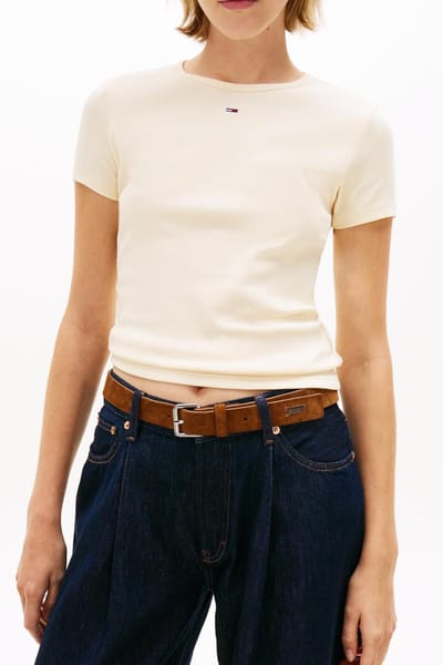 Tommy Hilfiger Tjw Slim Essential T-shirt Almost Yellow Taglia: S | Maglie Sportivi Outlet | Donna | Giallo