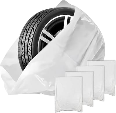 Set bandenzakken - Wegwerp hoezen - Opslag en transport - Waterdicht en stofdicht - Tot 70 cm diameter - Transparant