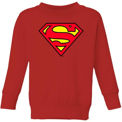 Official Superman Shield Kids' Sweatshirt - Red - 98/104 (3-4 jaar)