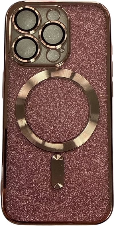 Glitter Telefoonhoesje Geschikt voor Magsafe met Camera Bescherming voor iPhone 11 Pro - FuturiQ - Roze