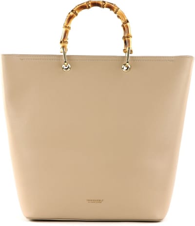 SEIDENFELT MANUFAKTUR Sorken Shopper Smooth Taupe / Gold Beige