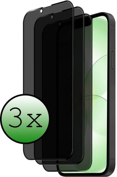 Screenprotector - 3 Stuks Geschikt voor Apple iPhone 17e - Privacy Filter - Beschermglas - Gehard Glas - Tempered Glass - Screen Protector