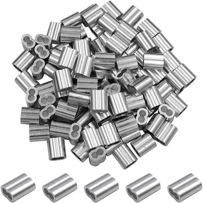 150x Aluminium Kabelhulzen met Drukklemmen - Dubbele Hulzen voor Staalkabel en Draadkabel