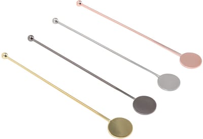 Dailygoody - 4-delige cocktaildrankroerdersset - Roestvrijstalen roerhandgreep - Ideaal voor gezette koffie - Cocktails mixen - Perfect voor feestjes ...