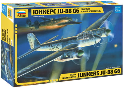 Zvezda Modelbouwpakket Militaire voertuigen - 7269 Junkers Ju-88 G6 - Heavy Night Fighter Plastic - 1:72 - Modelbouw