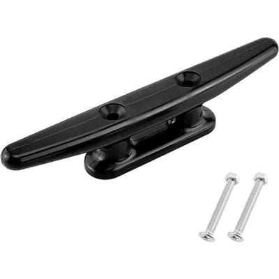 Nylon bootkabelschoenplaat Draagbare open basisschoenplaat Dockbureaulijnschoenplaat met roestvrijstalen schroef voor 200mm black