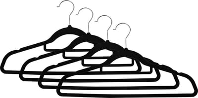 Benson Kledinghangers - 4x - kunststof - draaihaak - buigbaar - 44 cm - Klerenhangers