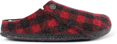 Birkenstock Zermatt Plaid sloffen narrow rood zwart uni (s) (1017544)