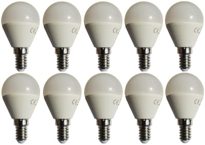 G45 kogellamp 10 stuks | E14 LED lamp 4W=30-35W | warmwit 3000K