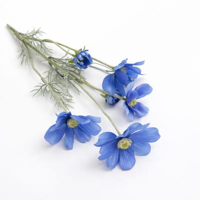 Meisjesogen blauw - zijden bloemen - 3 stelen - onderhoudsvrij - 60 cm - kunstbloemen