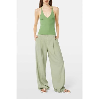 Scotch & Soda Rib Racer Knitted Tank Black Maat: L | Pantalons Outlet | Dames | Groen