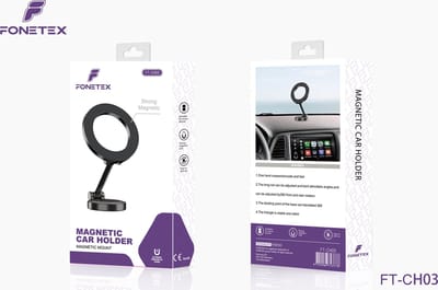 FoneTex Telefoonhouder Geschikt voor iPhone 12/13/14/15/16 met Magsafe - Magnetisch Verstelbare Telefoonhouder - 360° Draaibaar - Auto Telefoonhouder - Universeel - MagSafe houder - Autohouder telefoon - Dashboard en voorruit