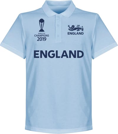 Engeland Cricket WK 2019 Winnaars Polo shirt - Lichtblauw - S