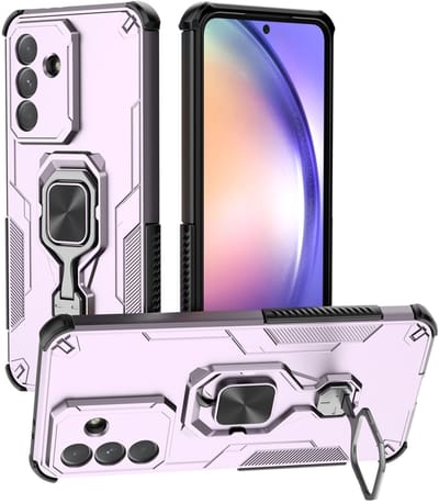 MobyDefend Hoesje - Geschikt voor Samsung Galaxy A37 - Dubbelgelaagde Pantsercase Met Standaard - Roze