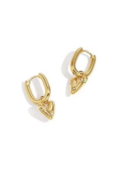 Minimalistische oorbellen hartje - Stainless steel - Gouden oorbellen - Oorhangers - Dames oorbellen - Oorbellen hartje - Yehwang - 2,80 x 1,20 cm - Kerst sieraden - Kerst cadeau - Sinterklaas - Moederdag - Valentijn - Cadeau voor dames