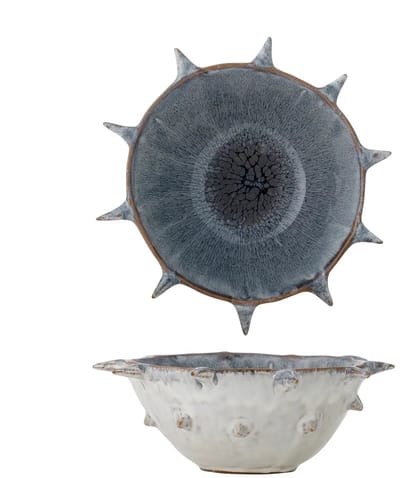 Bloomingville Schaal aardewerk blauw Edie 22cm