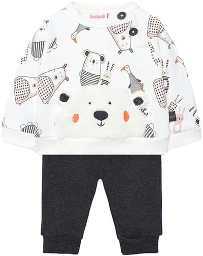 Boboli Knit Set Wit 6 Months Kinderen