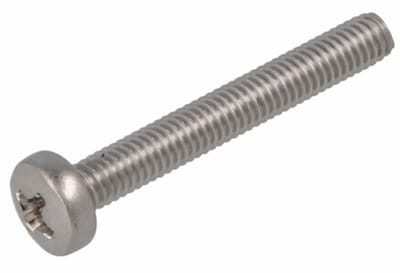 Metaalschroef RVS A2 M4x12 cilinderkop per zak a 10 stuks- ck - kruiskop