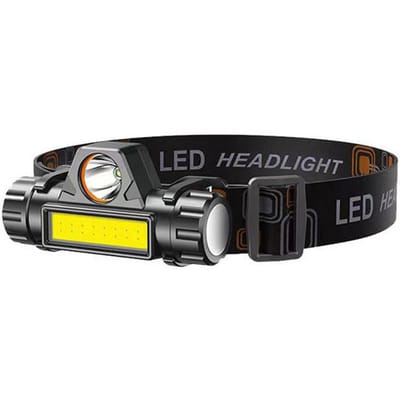 LED Koplamp Buiten Nachtvissen Koplamp Zaklamp Kamperen Wandelen Hoofdlamp Hoge Helderheid Model 101 zwart