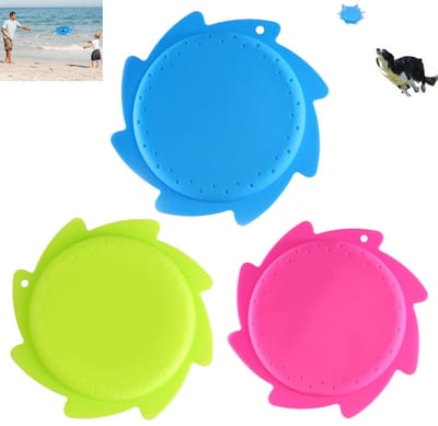 3 stuks - Waterfrisbeeset - Kinderfrisbee - 14,5 cm - Blauw + Groen + Roze - Watersprayfrisbee - Zachte waterfrisbee - Speelgoed om mee te gooien op het strand - Waterfrisbee voor op het strand