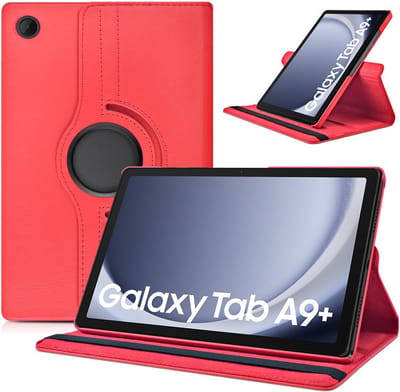 Hoes Geschikt voor Samsung Galaxy Tab A9 Plus / A11 Plus hoes – 360° draaibaar tablethoes – Rood