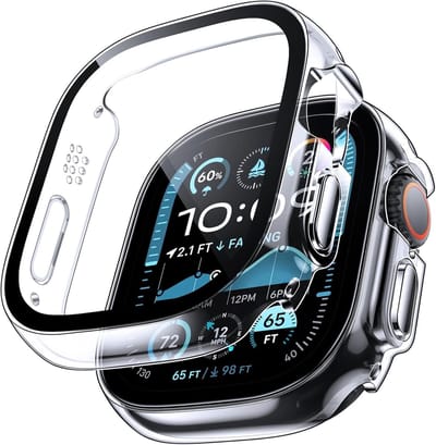 Screen Protector - Hoesje Tranparant 49mm Geschikt voor Apple Watch Ultra 3 /Ultra 2 /Ultra - 49mm Beschermmend Hoesje Full Cover Hard Case