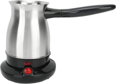Roestvrijstalen elektrische Turkse koffiekoker - 600 ml - espressomachine - elektrische koffieverwarmer - gelijkmatige verwarming - 600 W - EU-stekker - grote handgreep