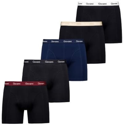 Giovanni 5-pak Heren Boxershort - CK - Katoenen heren onderbroeken - L - Rood