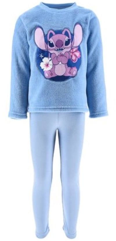 Disney Lilo & Stitch Pyjama - Zachte Fleece - Maat 104 - Blauw