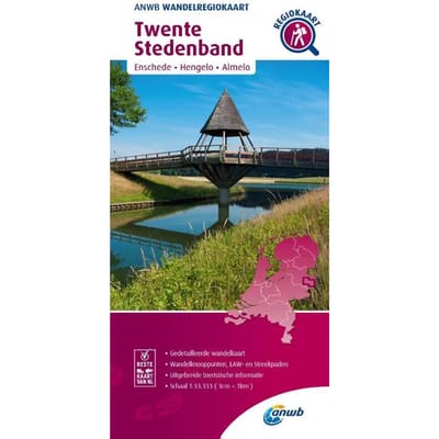 Wandelregiokaart Twente Stedenband / Enschede, Hengelo, Almelo - Anwb Wandelregiokaart - ANWB