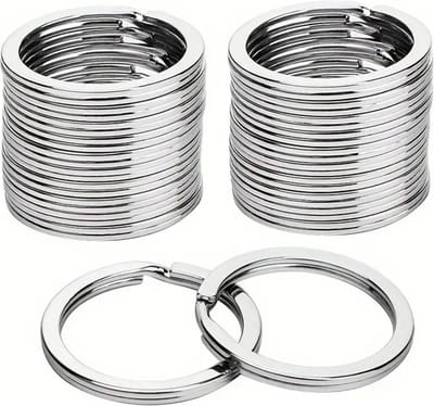 3 Stuks Gesplitste Sleutelhangers- Sleutelringen-key Ring - Voor Thuis Autosleutels Tas Hangende Accessoires- 25mm - RVS - kleur: Zilver