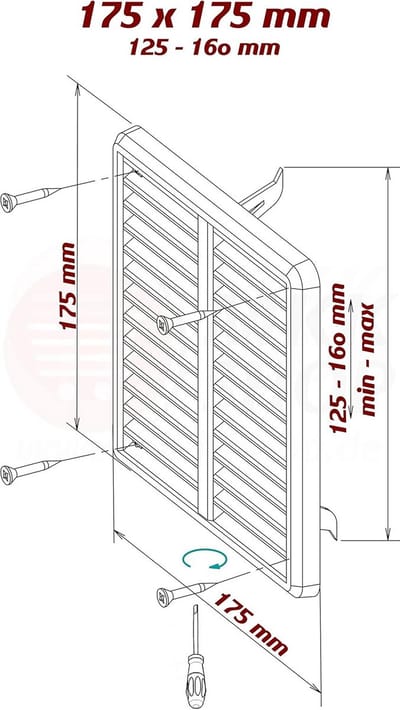 Verstelbaar Ventilatiescherm met Insectenhor Wit - Voor Ronde en Vierkante Opening