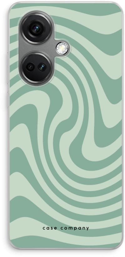 Case Company® - Hoesje geschikt voor OnePlus Nord CE 3 hoesje - Swirl Groen - Soft Cover Telefoonhoesje - Bescherming aan alle Kanten en Schermrand