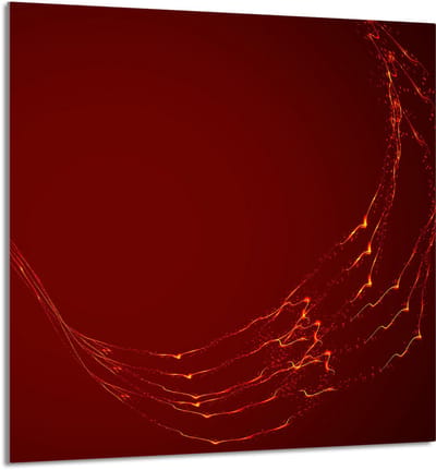 TMK ArtDeko - Snijplank - 60x65 cm - Rood - Glas - Meerdere Toepassingen